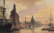 unknow artist The Neva Embankment Near The Academy of Arts Sweden oil painting reproduction